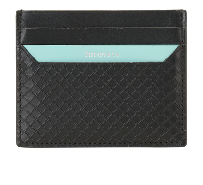 Tiffany & Co T Square Card Holder, &pound;120, Accessories, Black, Leather, Front view